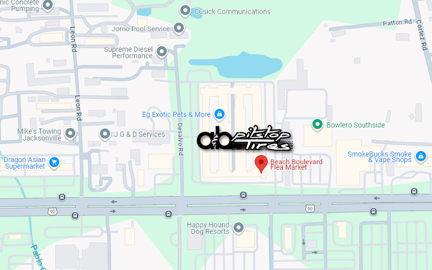 bb_map A&B Tires - 11041 Beach Blvd Jacksonville, FL 32246